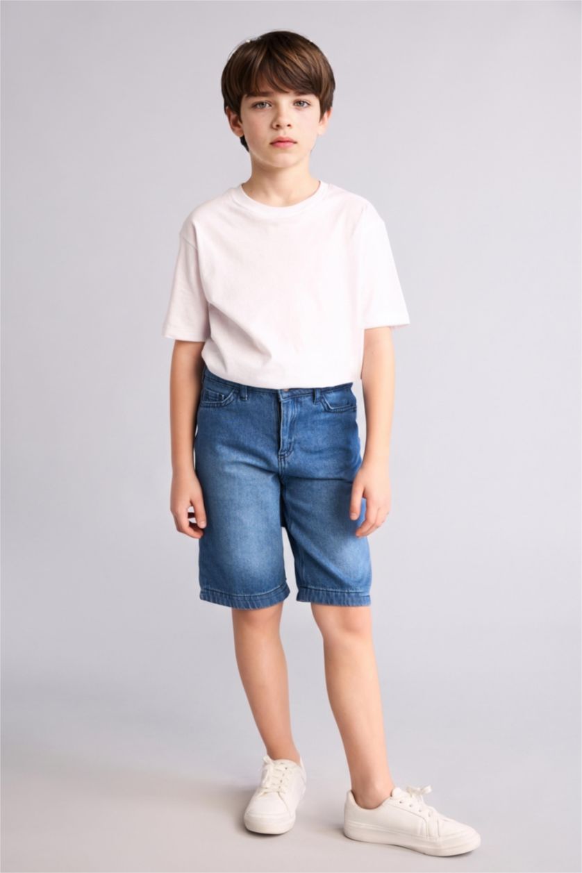 Erkek Çocuk - Genç Erkek Mavi Regular Fit Jean Pantolon Erkek Çocuk