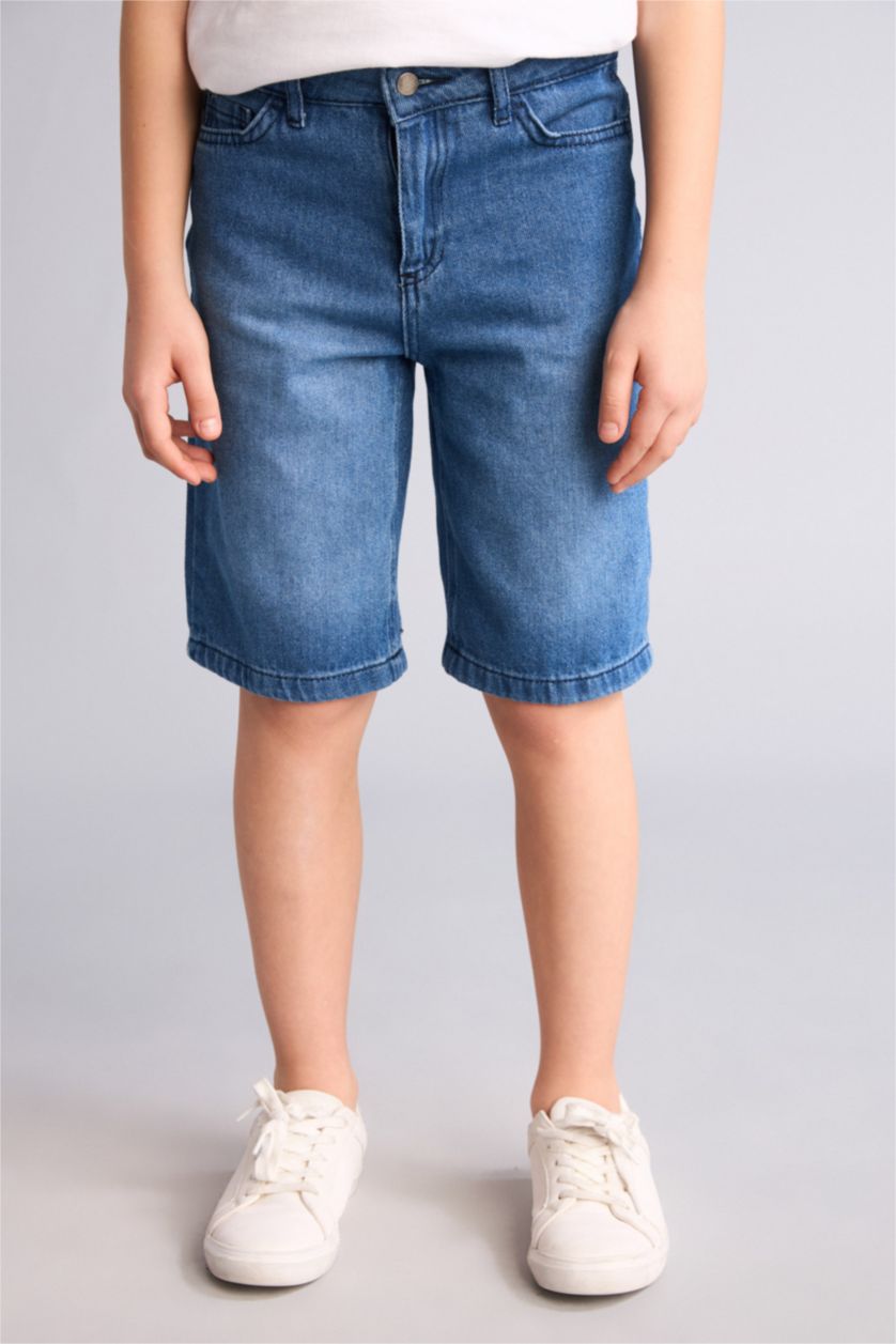 Erkek Çocuk - Genç Erkek Mavi Regular Fit Jean Pantolon Erkek Çocuk