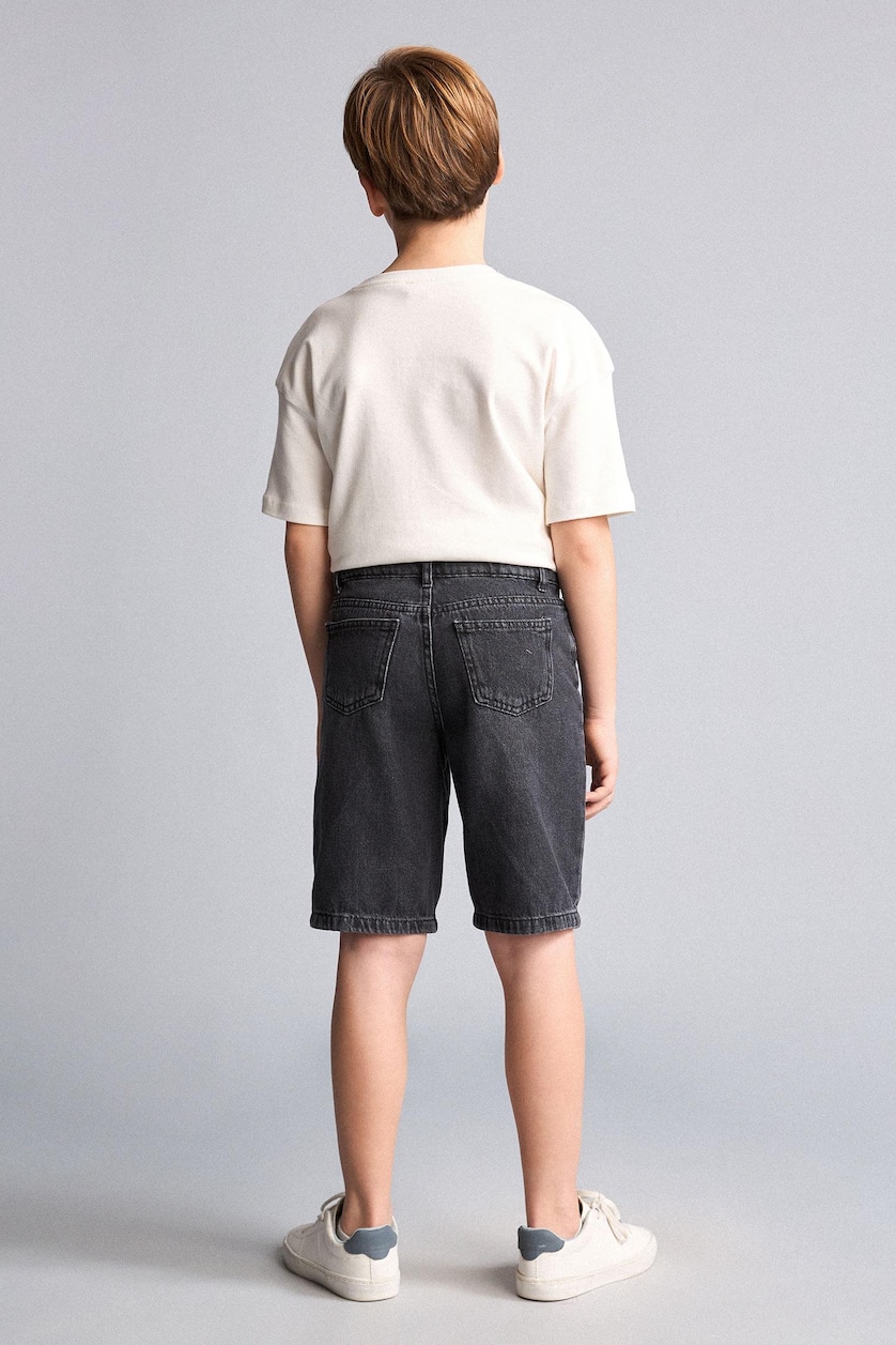 BOYS & TEENS Grey Boy 100% Cotton Denim Shorts