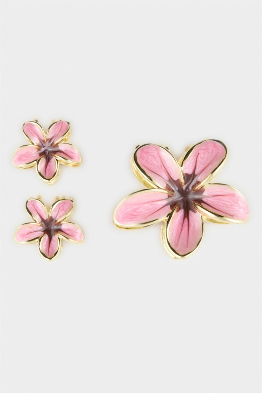 Kadın Açık Pembe Kadın 3'lü Saç Aksesuarı