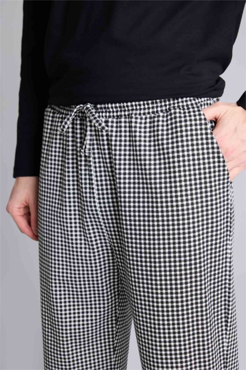 رجال أسود سيت قصة عادية ردن طويل - قطعتين