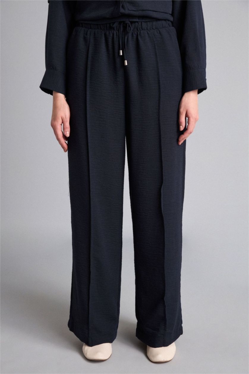 Kadın Lacivert Regular Fit Pantolon