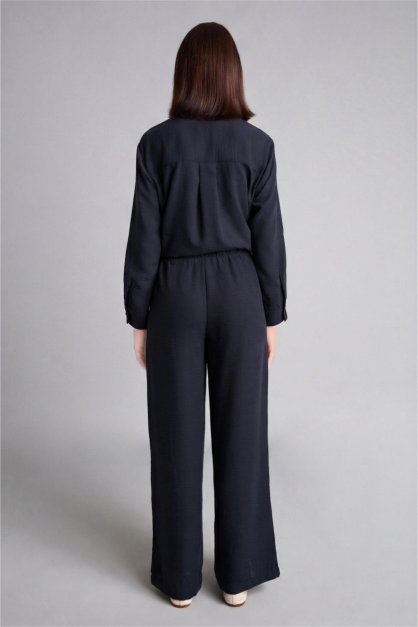 Kadın Lacivert Regular Fit Pantolon