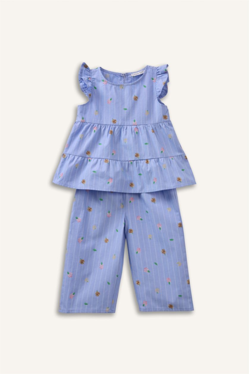 Kız Bebek Ekru Krinkıl 2'li Takım Kız Bebek