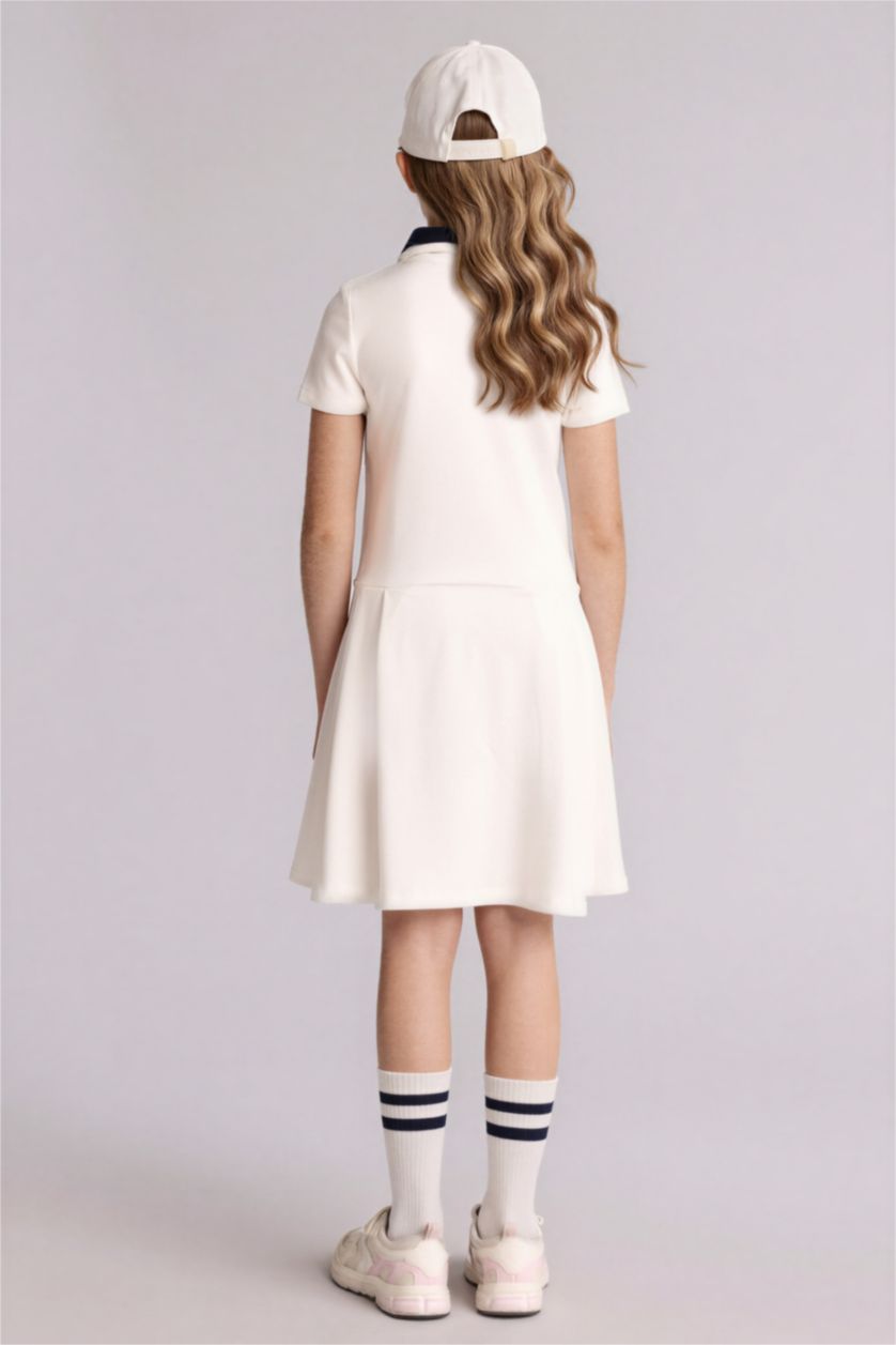 بنات أبيض فستان بناتي نص ردن