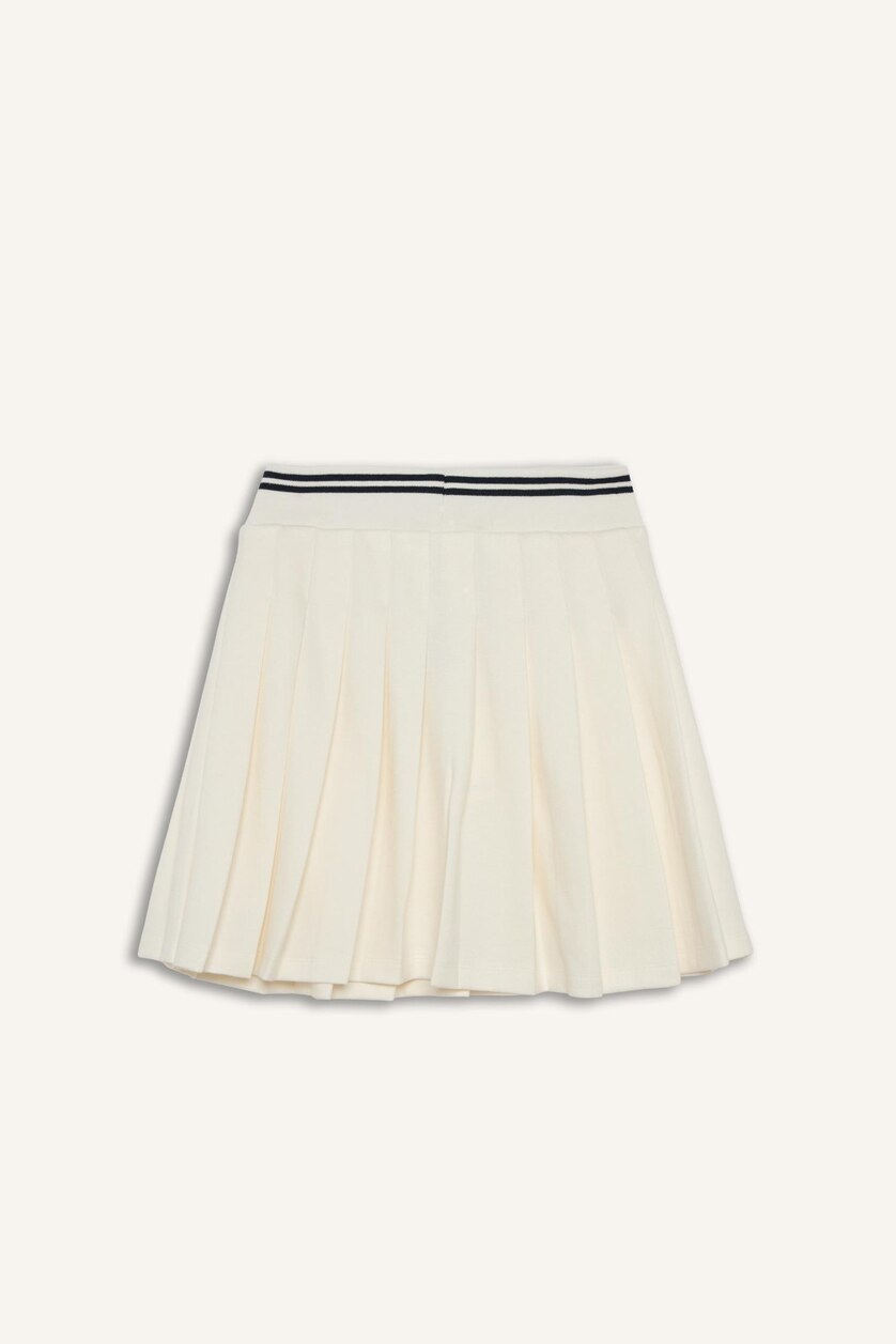 GIRLS & TEENS White Girl Pleat Knitted Skirt