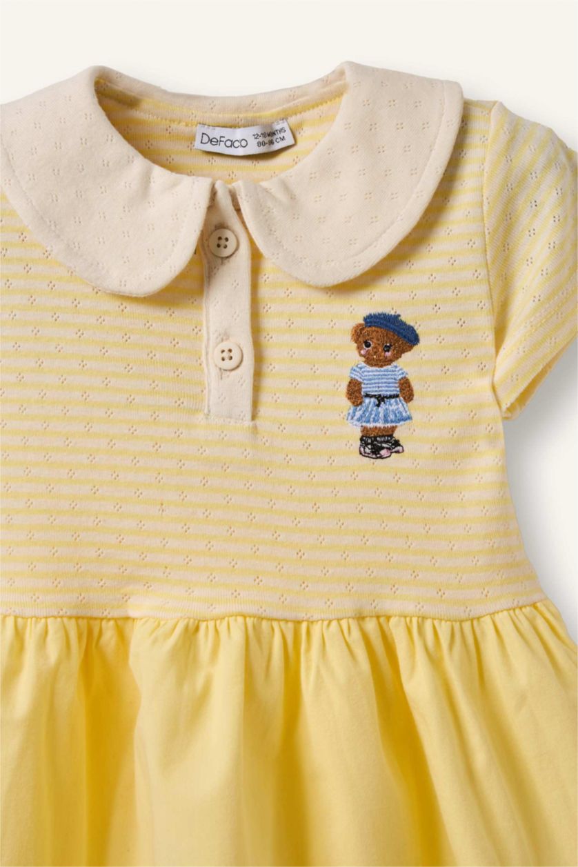 BABY GIRL Light Yellow Baby Girl Teddy Bear Dress