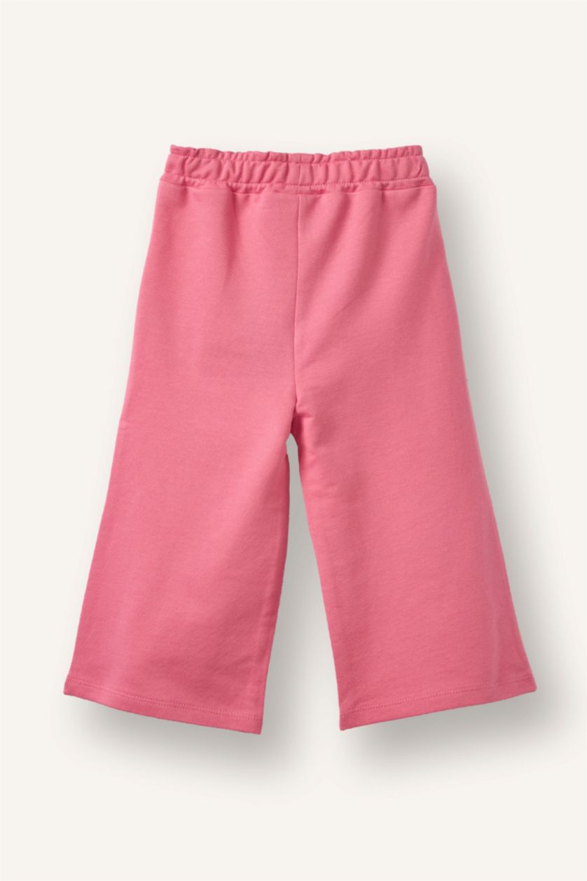 Kız Bebek Pembe Wıde Leg Eşofman Altı Kız Bebek