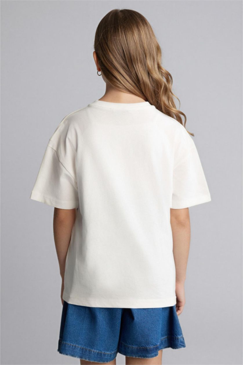 بناتي بيج فاتح تيشيرت بناتي نص كم قصة عادية بطبعة دب