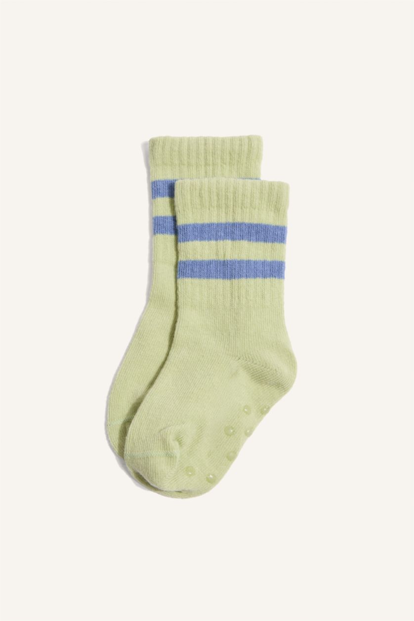 Erkek Bebek Karma Dikişsiz 5'li Pamuklu Uzun Çorap Erkek Bebek