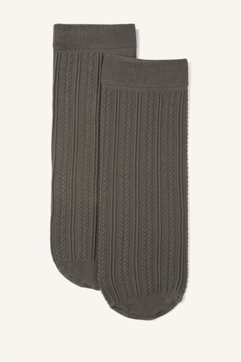 Kadın Koyu Kahve Kadın 2'li Uzun Çorap