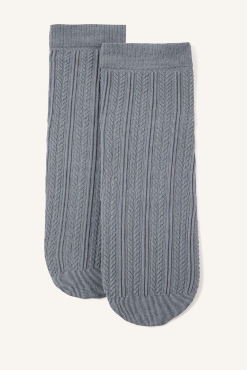 Kadın Gri Kadın 2'li Uzun Çorap