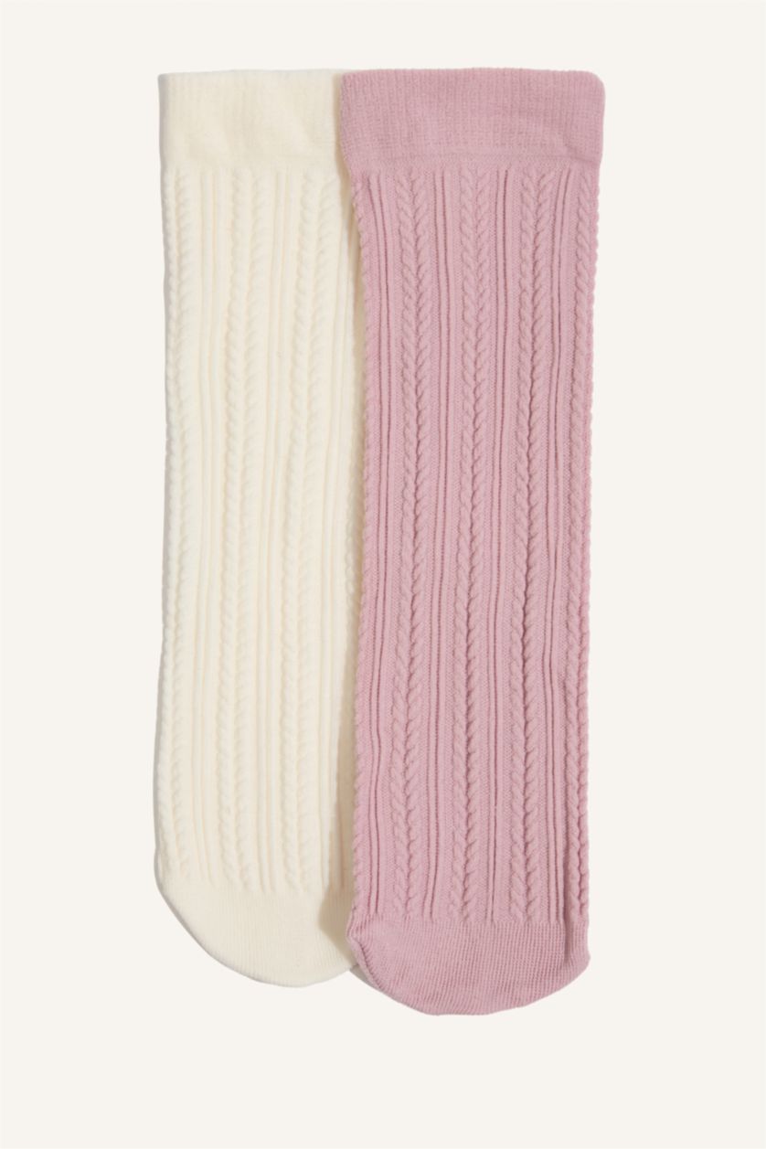 Kadın Açık Pembe Kadın 2'li Uzun Çorap