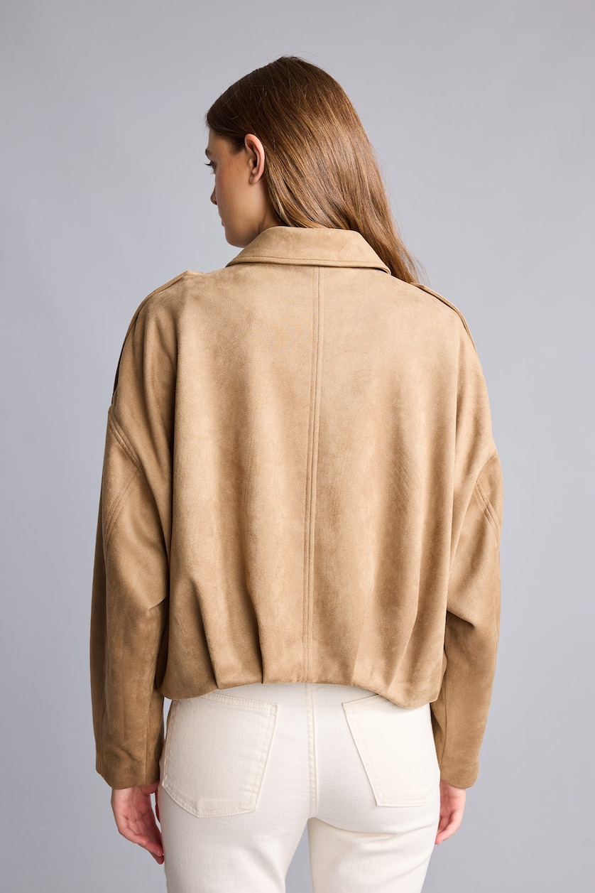 Women Beige Puffer Jacket