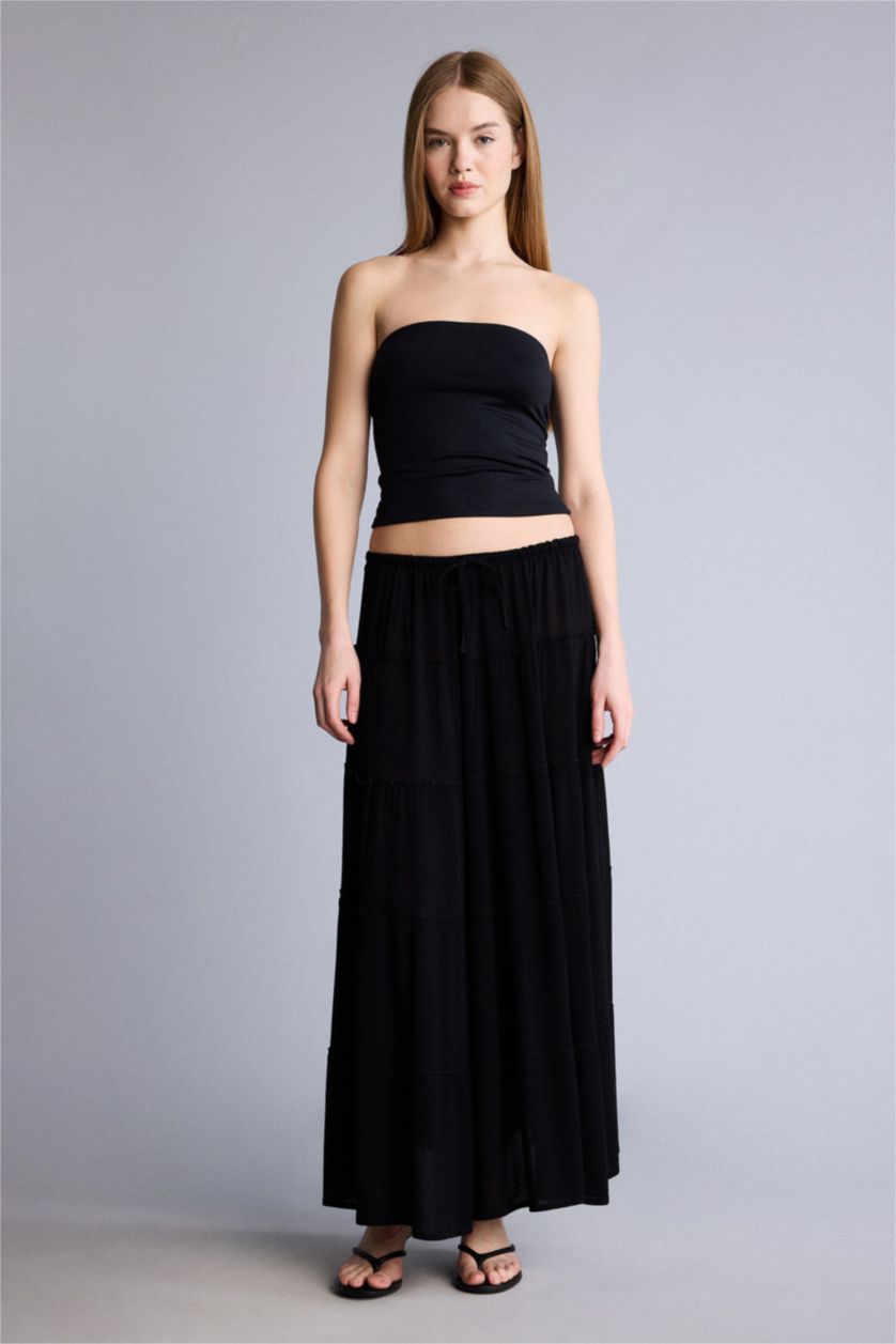 Kadın Siyah Maxi Etek