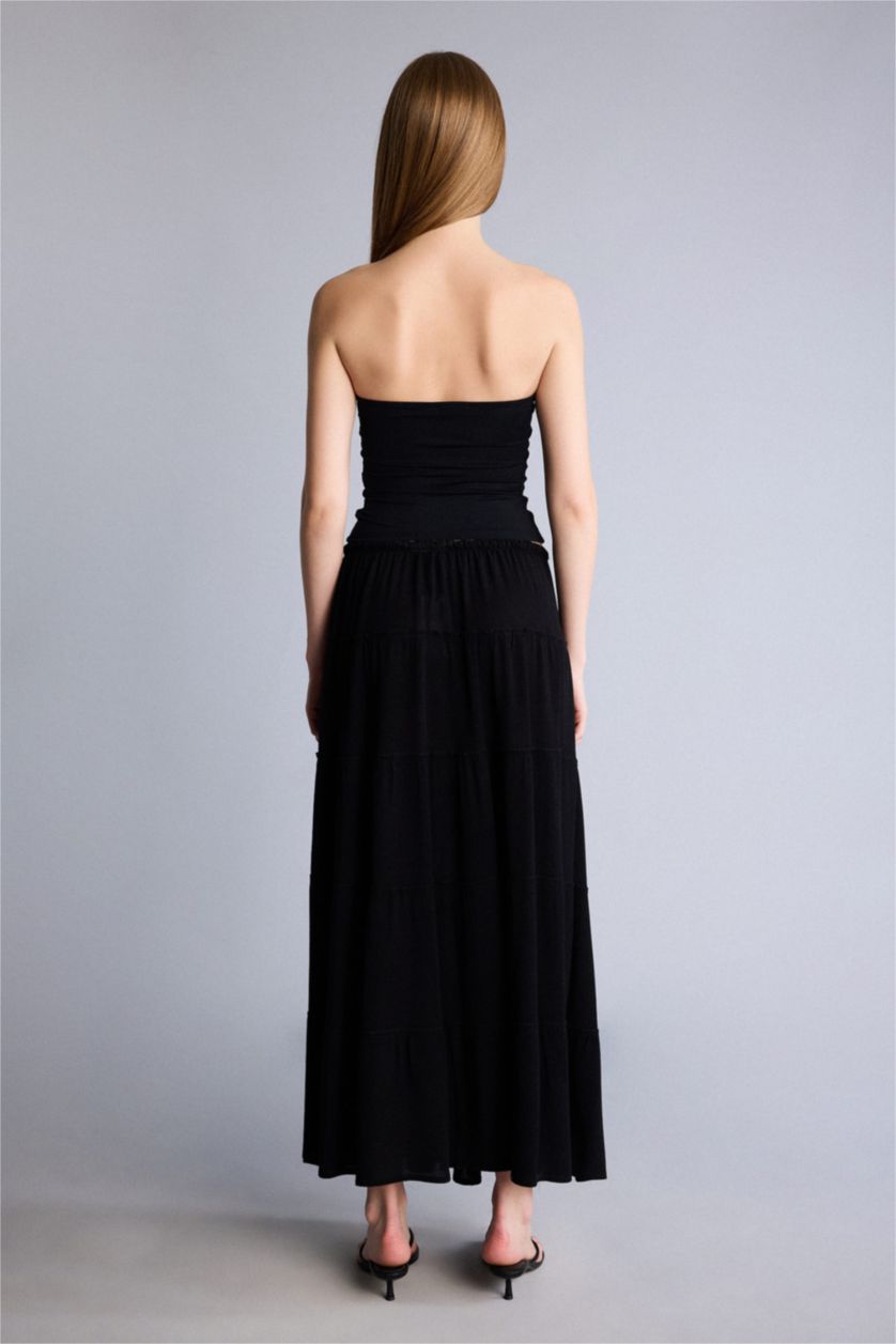 Kadın Siyah Maxi Etek