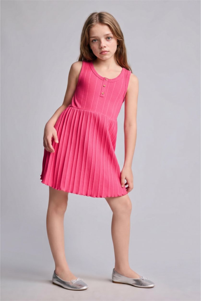 Young Girls - Teen Girls Fushsia Girl Sleeveless Dress