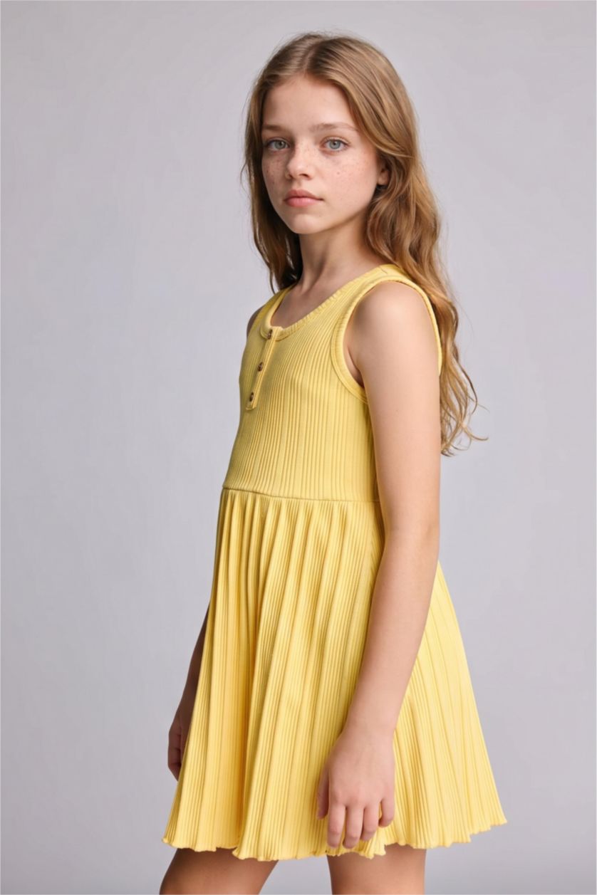 Young Girls - Teen Girls Yellow Girl Sleeveless Dress
