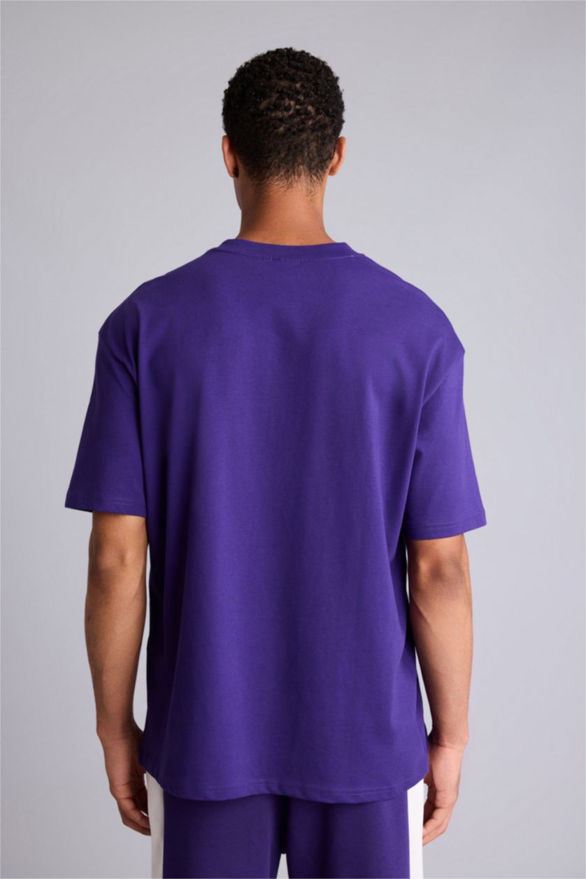 MAN Dark Purple NBA Los Angeles Lakers Overshirt Fit T-Shirt
