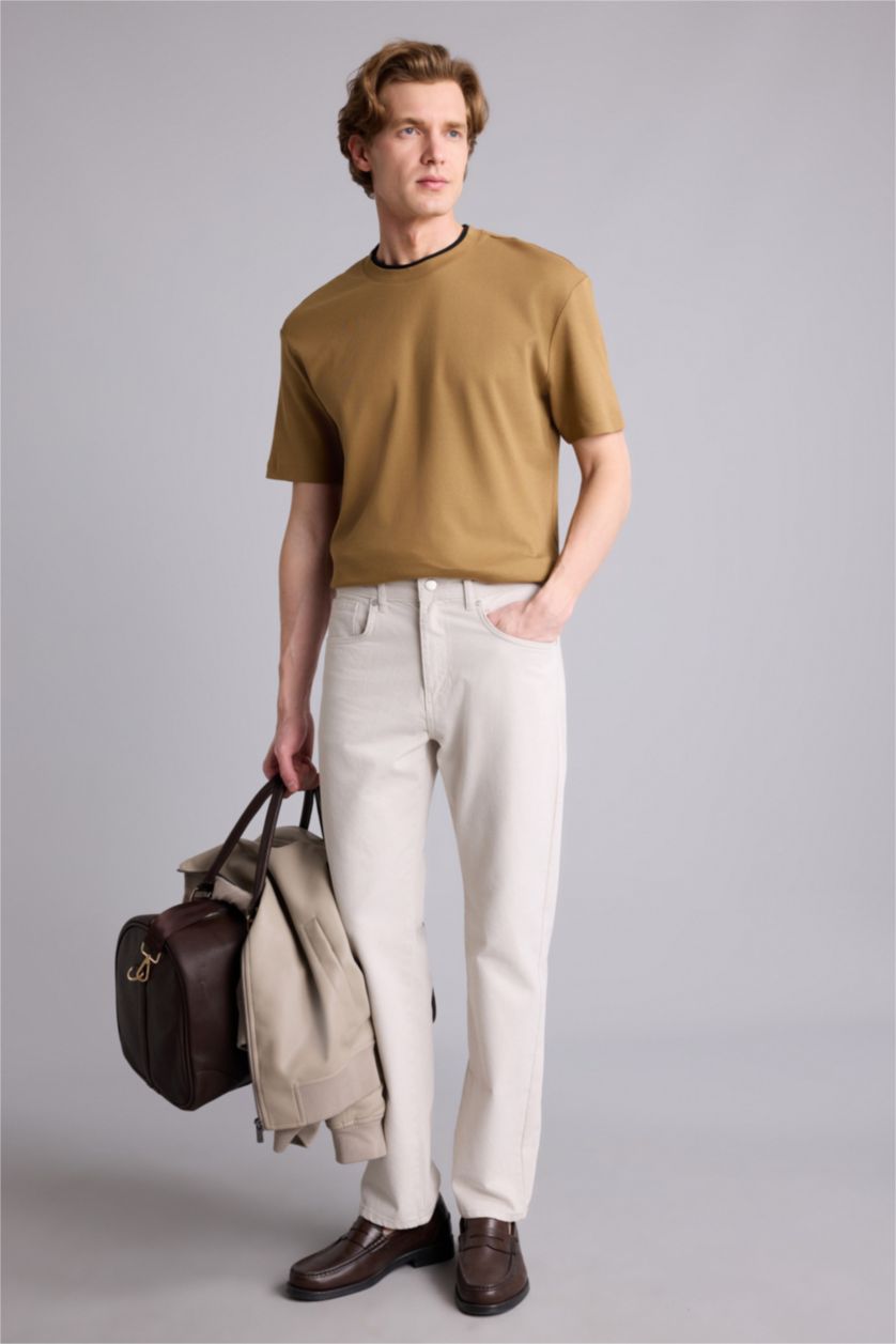 Erkek Camel Kısa Kollu Tişört