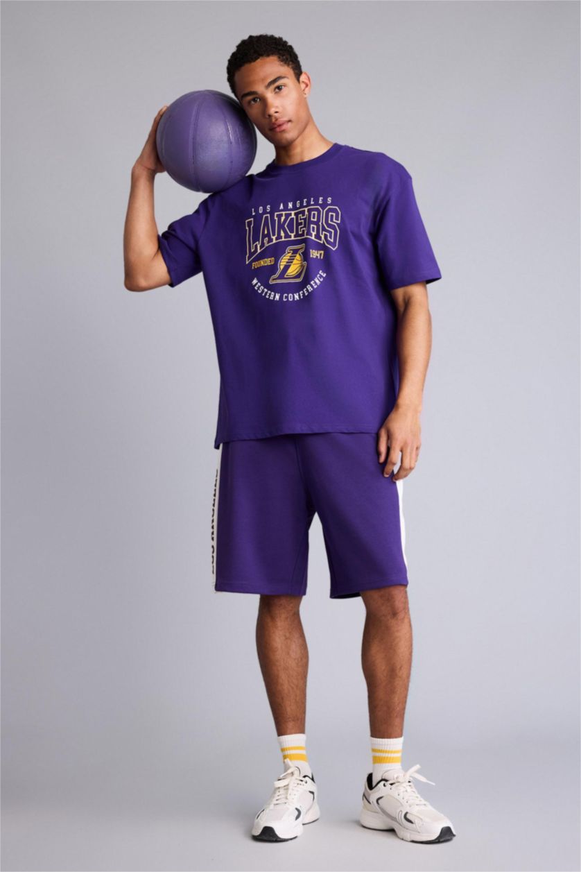 HOMME Violet Baggy Fit NBA Los Angeles Lakers Shorts