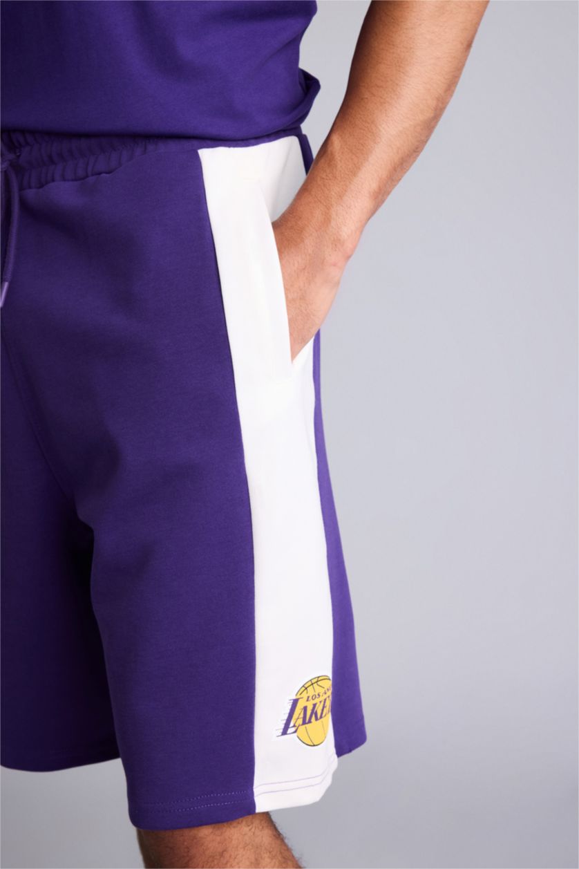HOMME Violet Baggy Fit NBA Los Angeles Lakers Shorts
