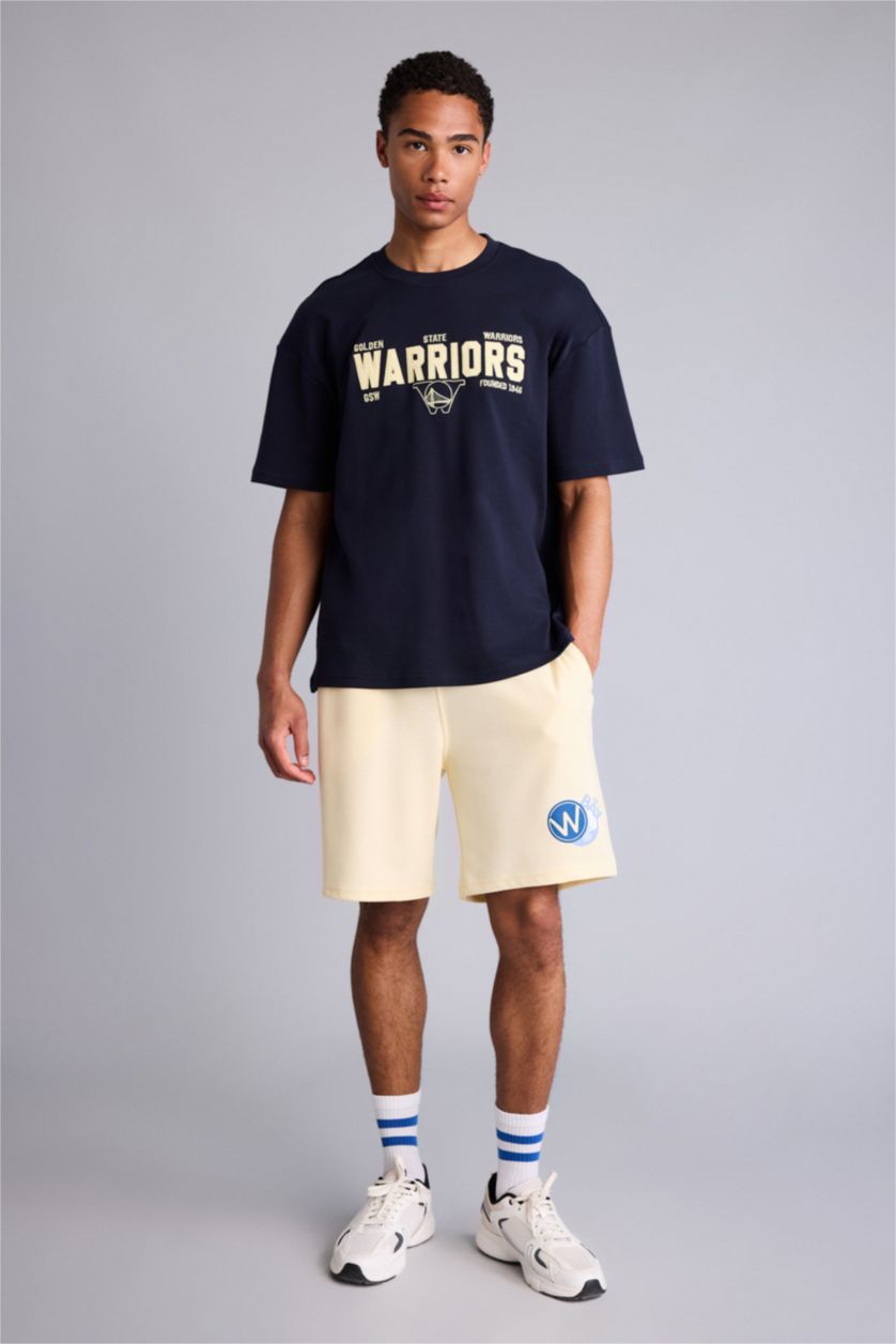HOMME Jaune Standard Fit NBA Golden State Warriors Shorts
