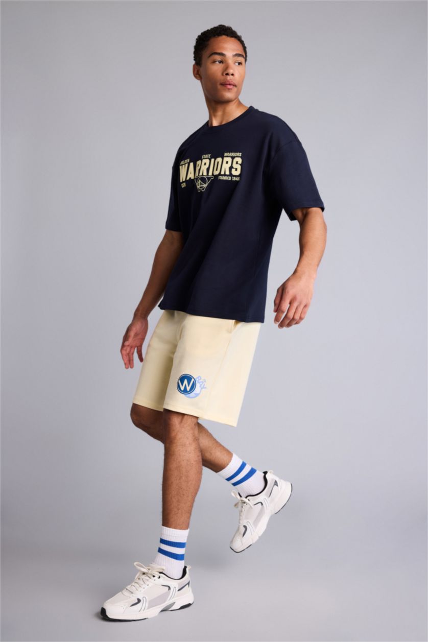 HOMME Jaune Standard Fit NBA Golden State Warriors Shorts
