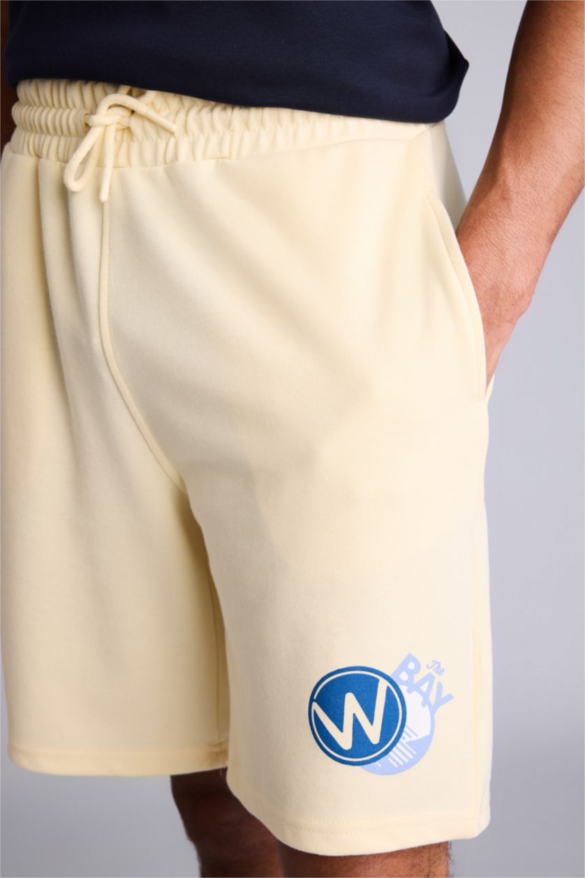 HOMME Jaune Standard Fit NBA Golden State Warriors Shorts