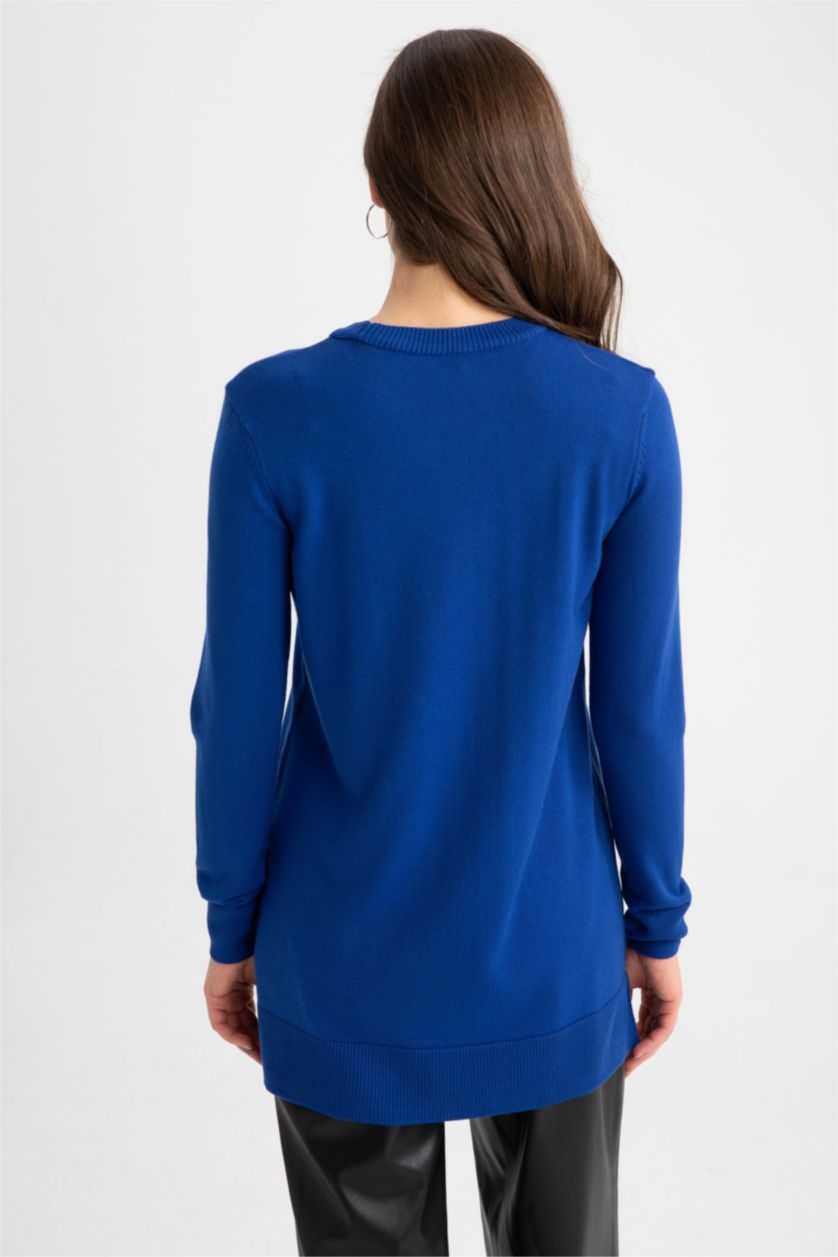 Kadın Saks Regular Fıt Tunik