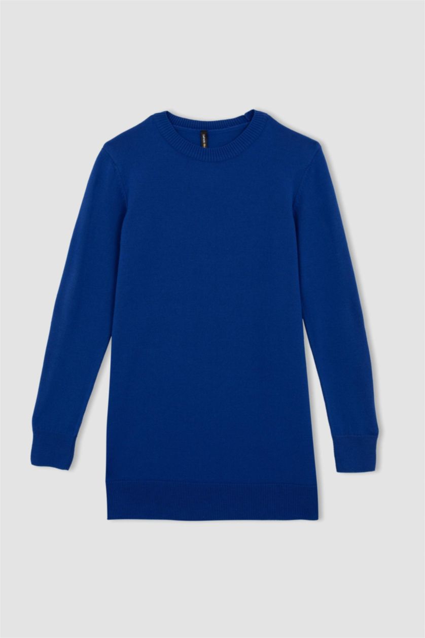 Kadın Saks Regular Fıt Tunik