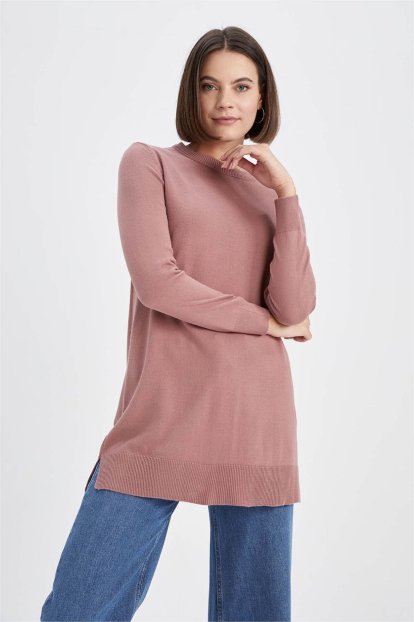 WOMAN Rose Regular Fit Crew Neck Tunic