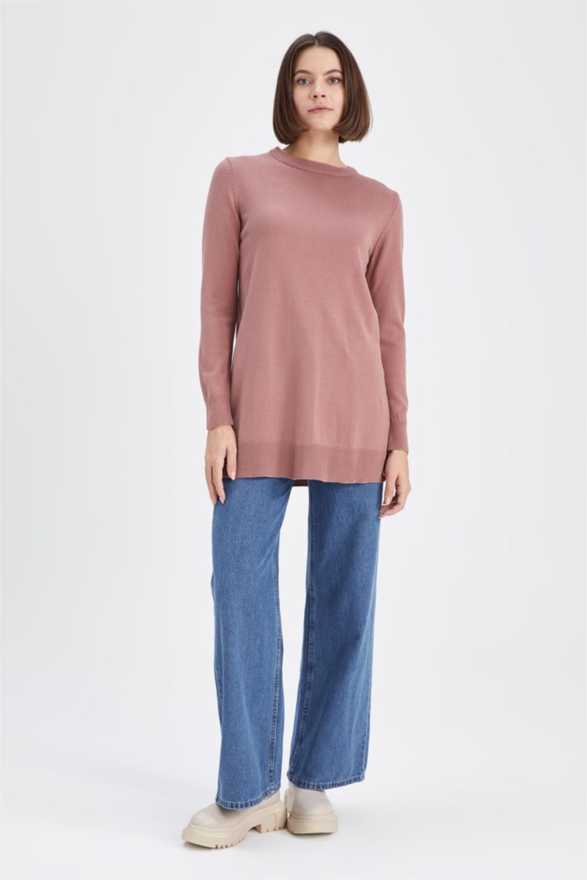 WOMAN Rose Regular Fit Crew Neck Tunic