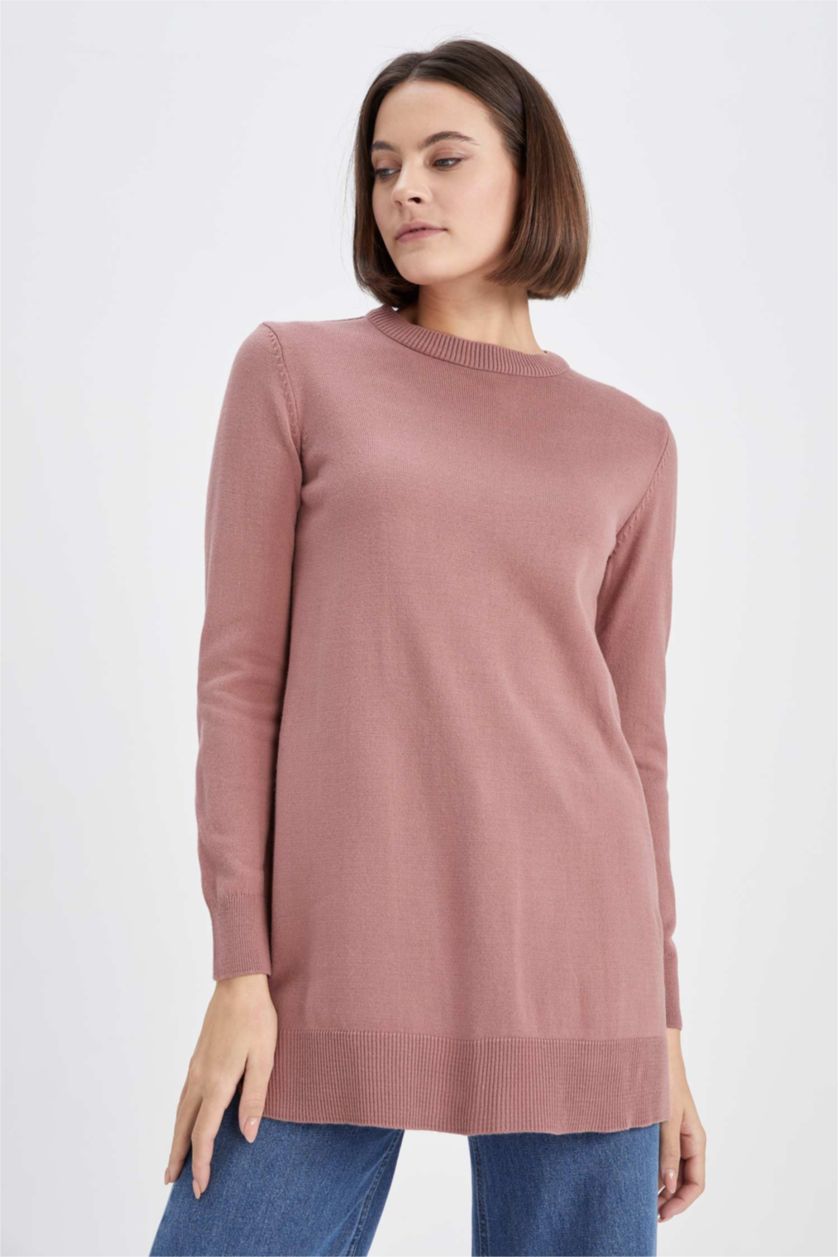 WOMAN Rose Regular Fit Crew Neck Tunic
