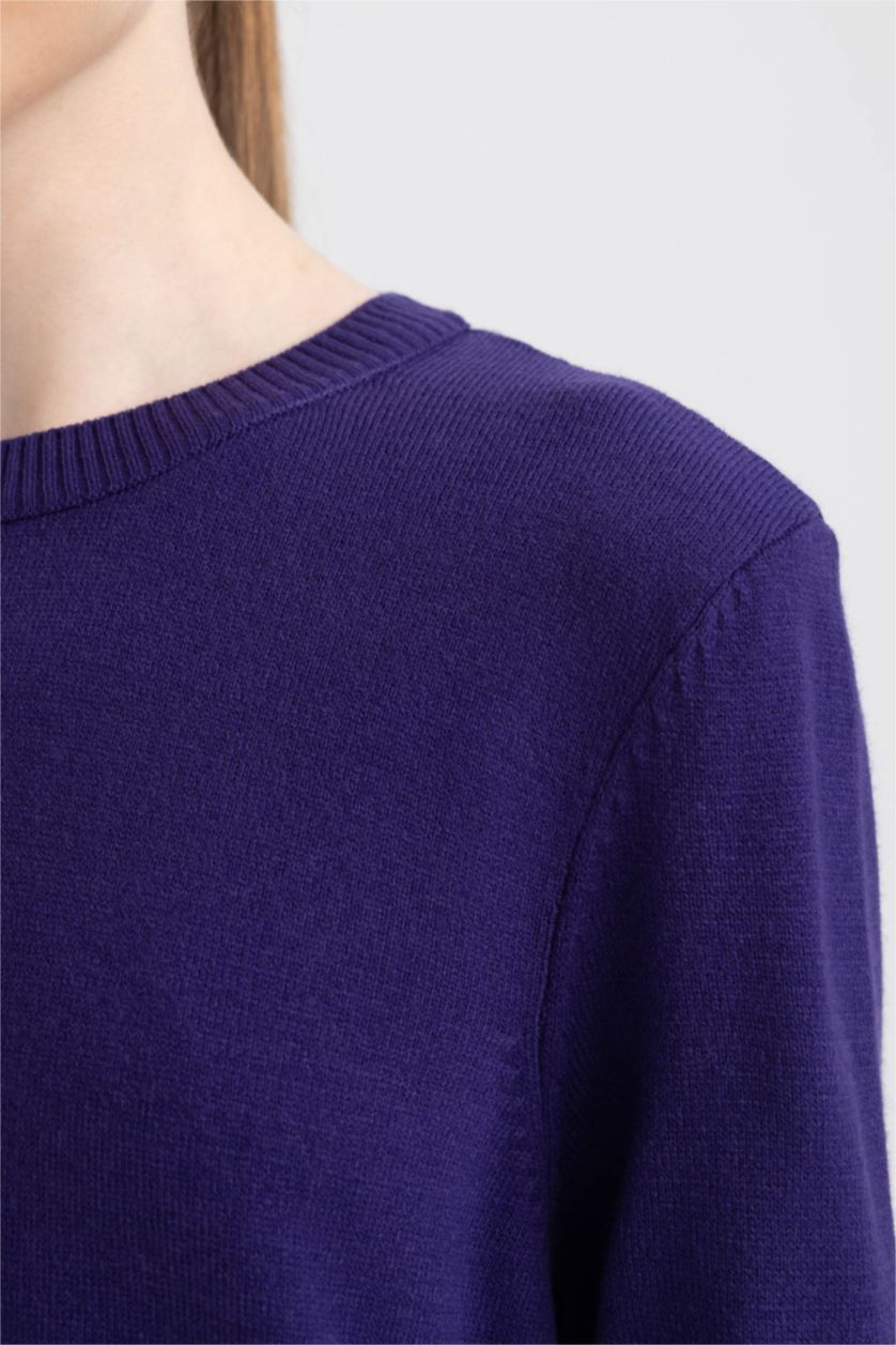 WOMAN Purple Regular Fit Crew Neck Tunic