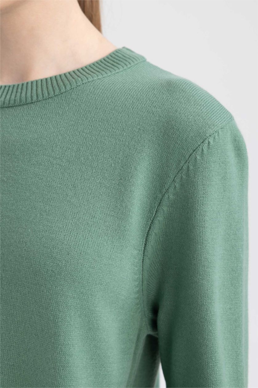 WOMAN Light Mint Regular Fit Crew Neck Tunic