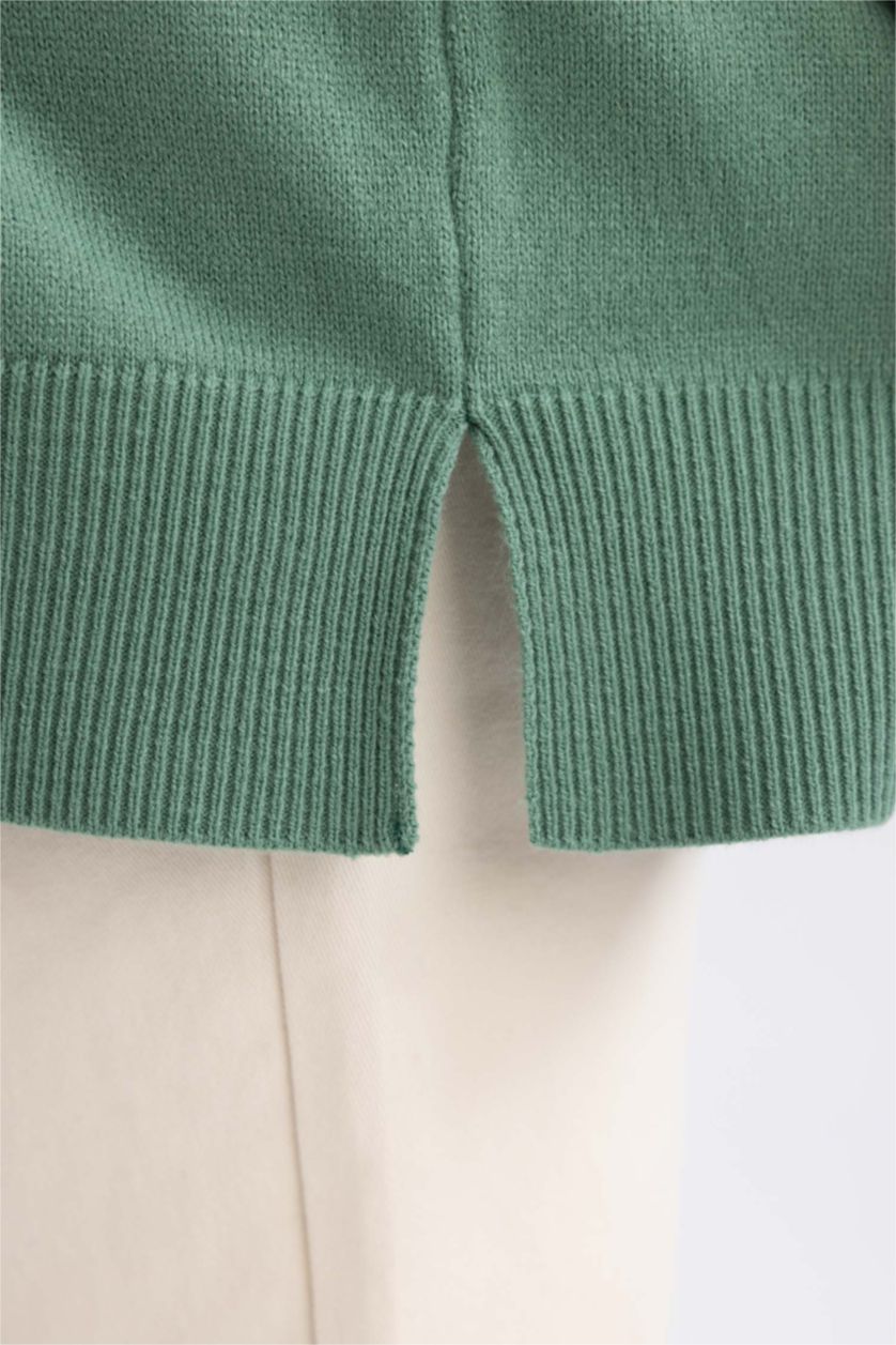 WOMAN Light Mint Regular Fit Crew Neck Tunic