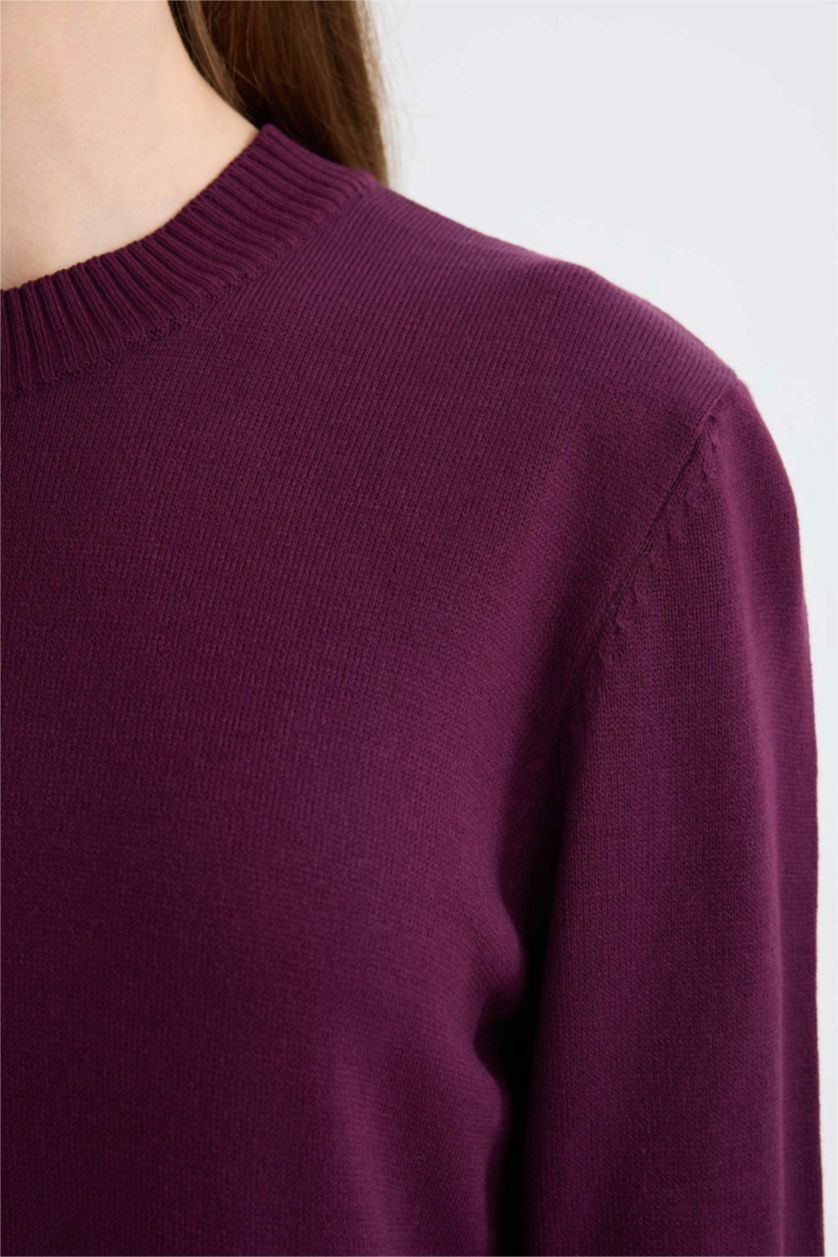 WOMAN Purple Regular Fit Crew Neck Tunic