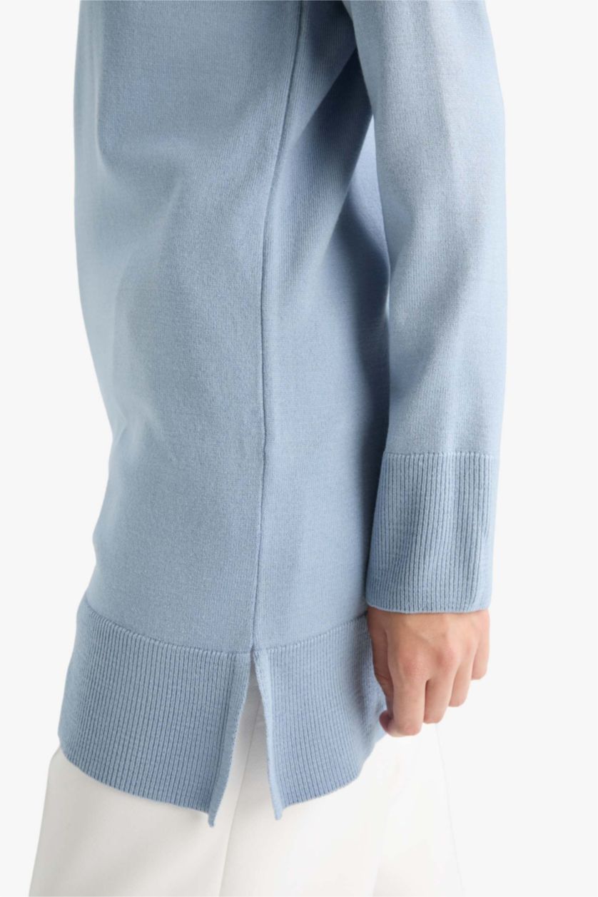 FEMME Bleu Tunique à col rond Coupe régulière