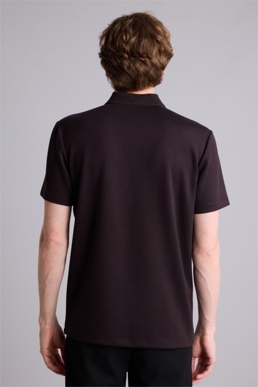 Erkek Kahve Kısa Kollu Polo Tişört