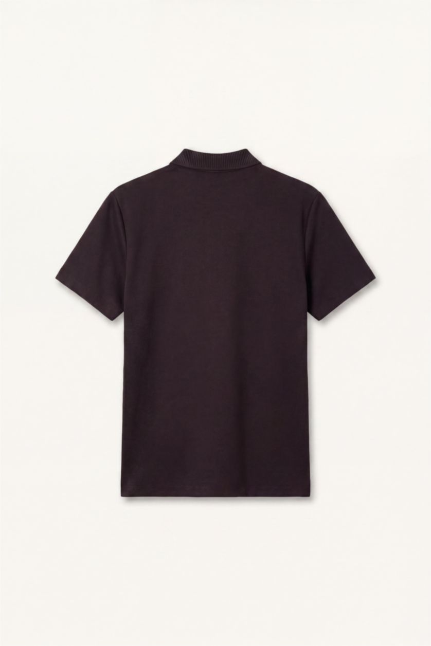 Men Brown Regular Fit Short Sleeve Polo T-Shirt