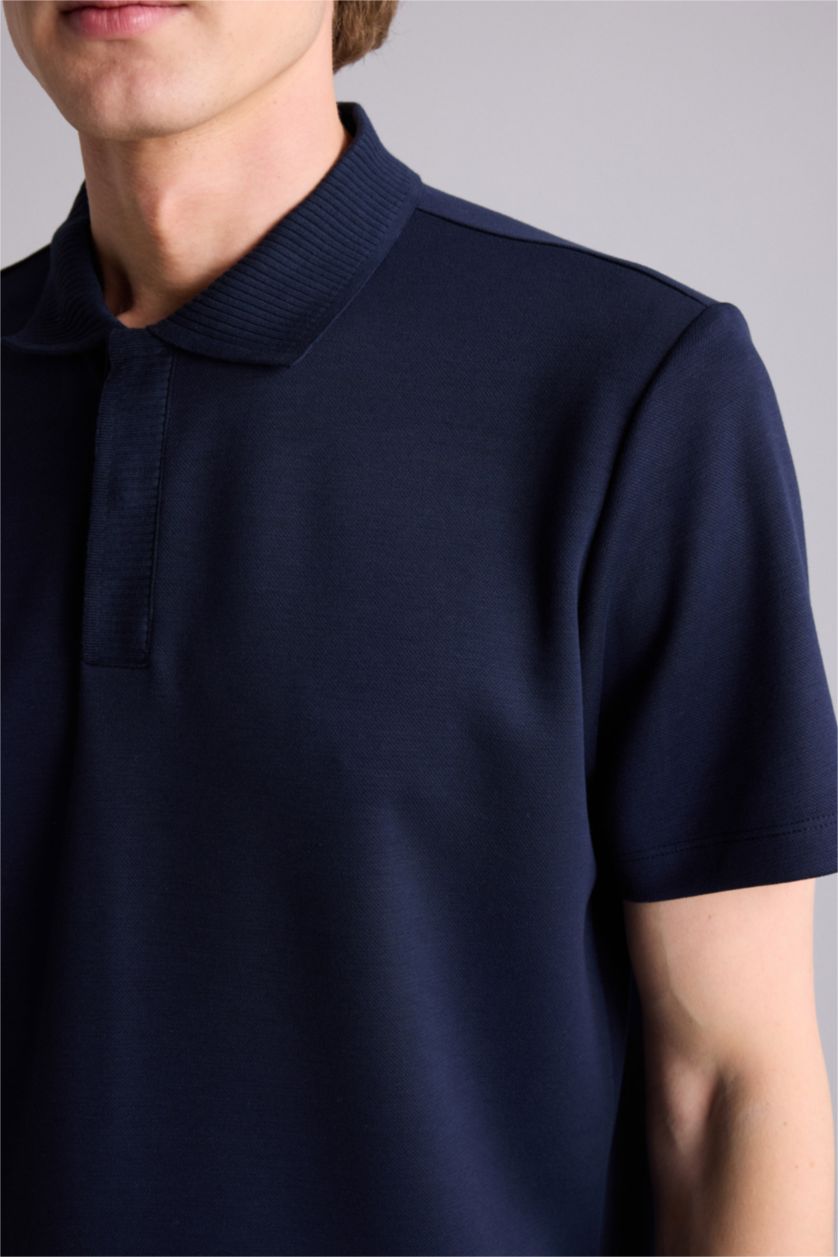 Erkek Lacivert Kısa Kollu Polo Tişört