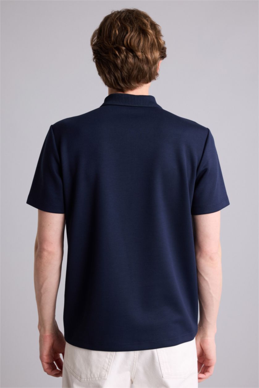 Erkek Lacivert Kısa Kollu Polo Tişört