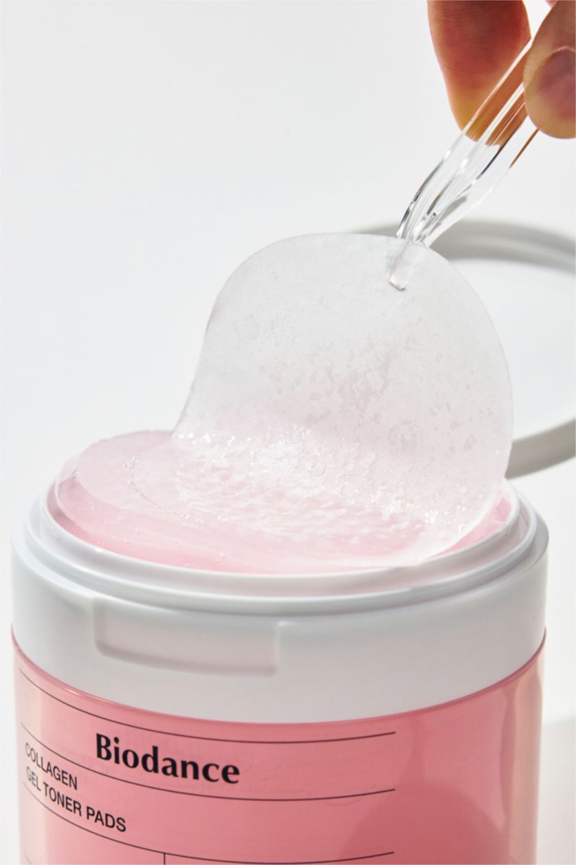 Kadın Pembe Biodance Collagen Gel Toner Geniş Gözenek Karşıtı Kolajen Sulu Jel Tonik Ped 60lı