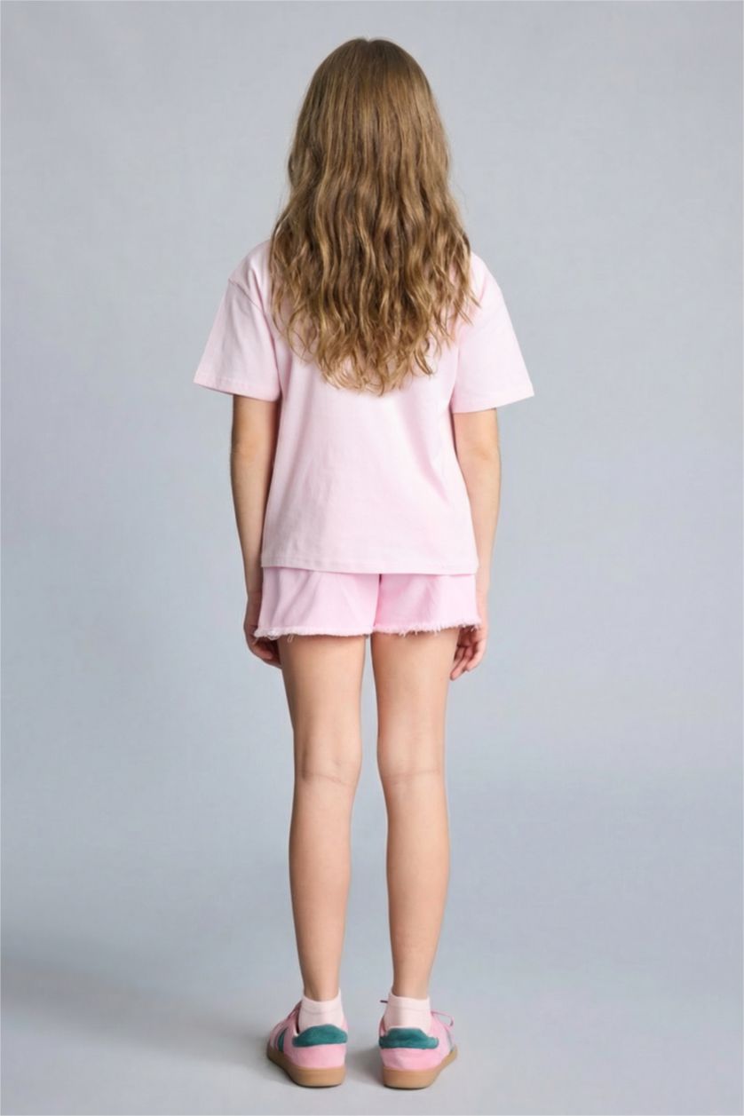 Kız Çocuk - Genç Kız Açık Pembe Pochacco Relaxed Fit Kısa kollu Tişört Kız Çocuk