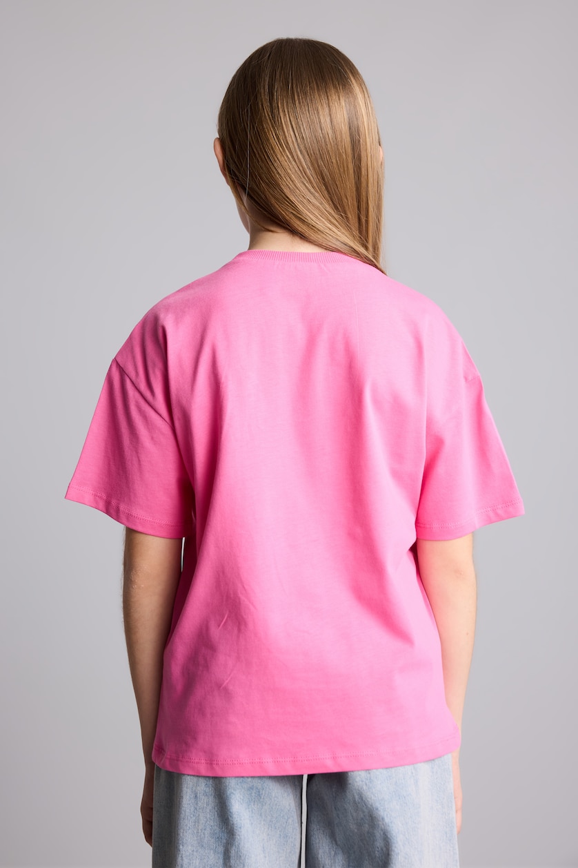 GIRLS & TEENS Pink Girl Oversize Fit Short Sleeve T-Shirt