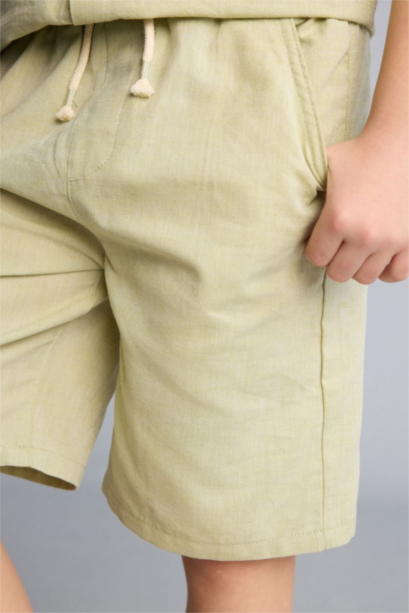 Erkek Çocuk - Genç Erkek Yeşil Regular Fıt Şort 