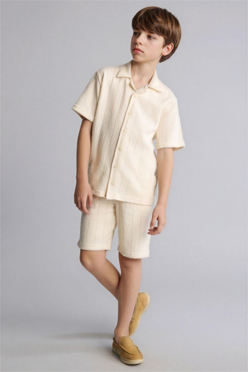 BOYS & TEENS Ecru Boy Regular Fit Shorts