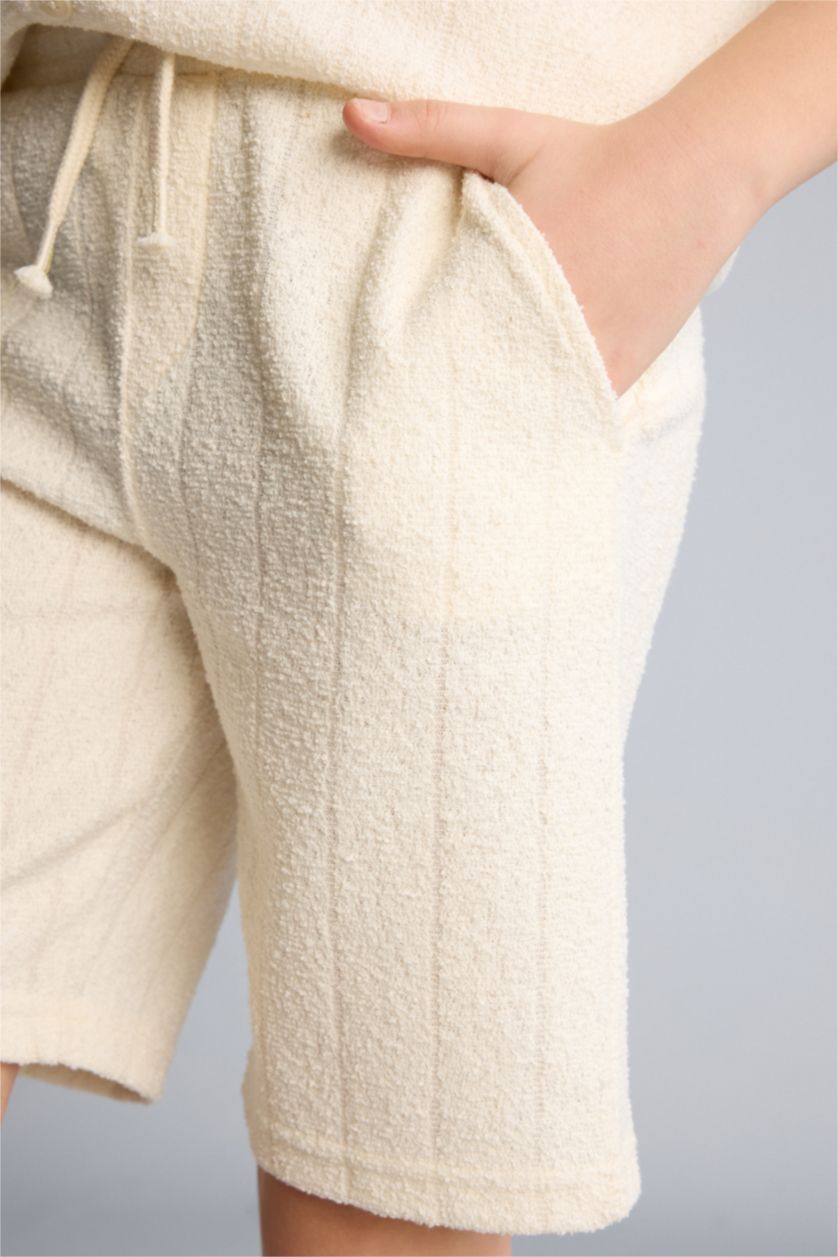 BOYS & TEENS Ecru Boy Regular Fit Shorts