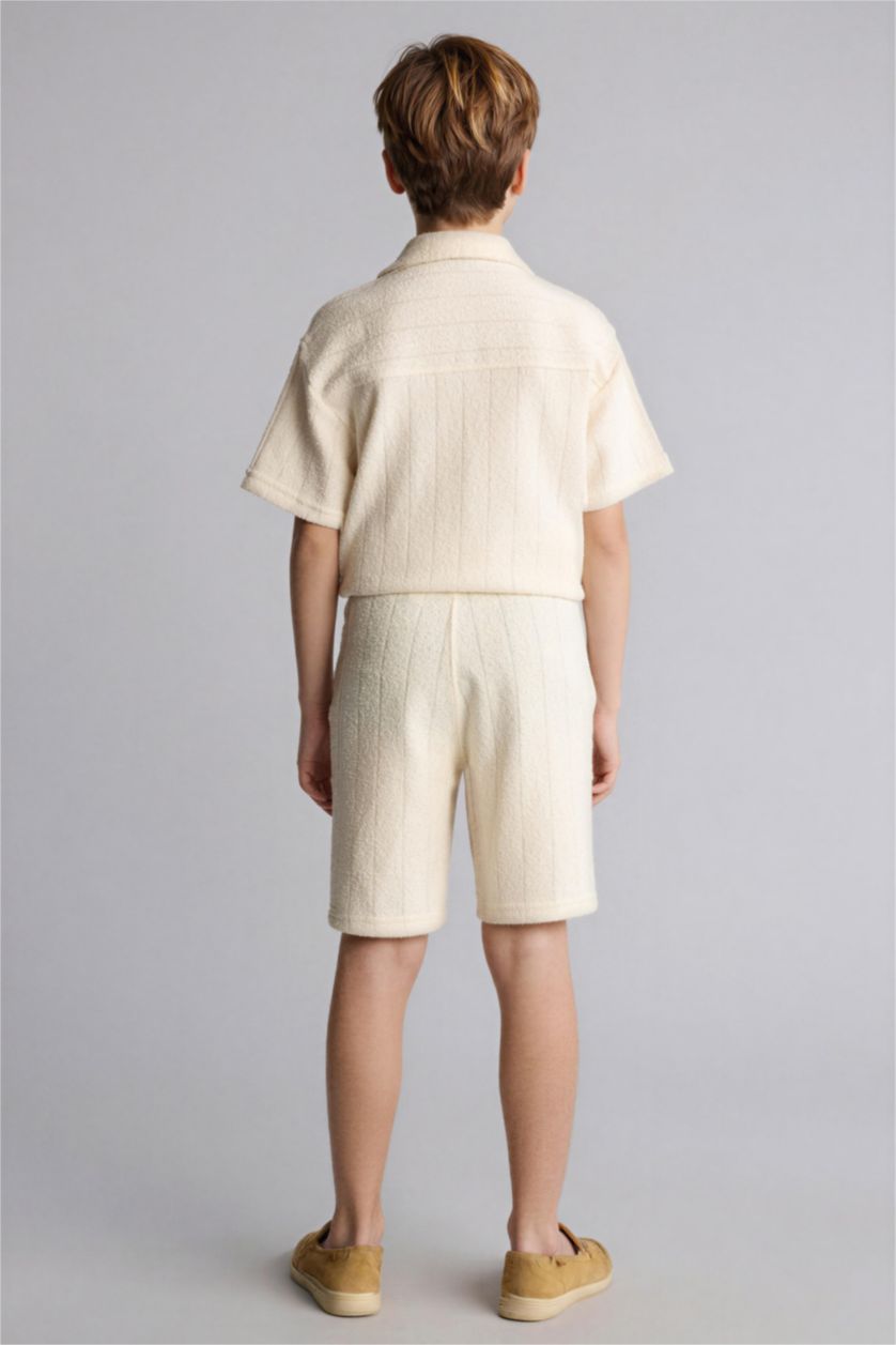 BOYS & TEENS Ecru Boy Regular Fit Shorts